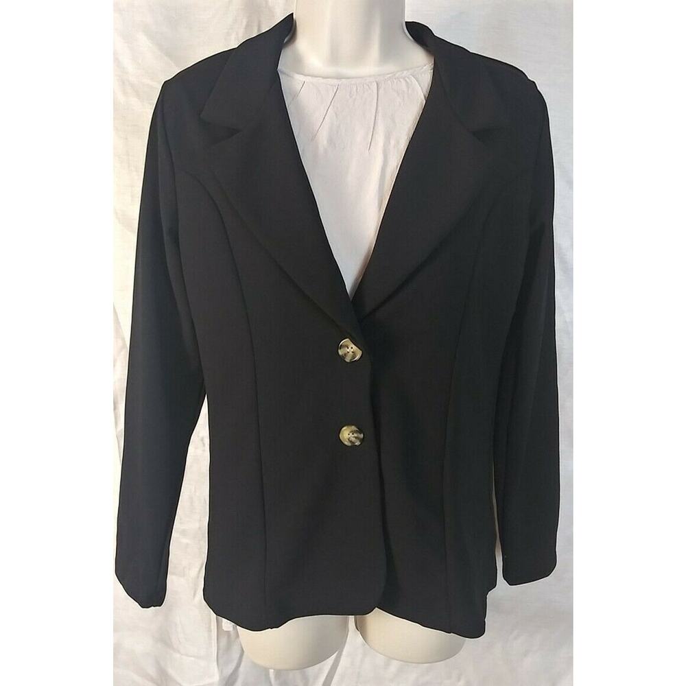 Doublju - Women's Black Suit Jacket - Lightweight - Small